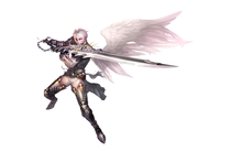 wings kamael armor lineage 2 white hair swords 1680x1050 wallpaper 